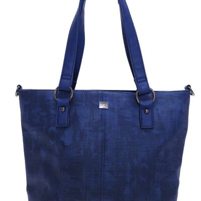 Bernardo Bossi handle bag bowling bag "Perforated Diversity" in blue
