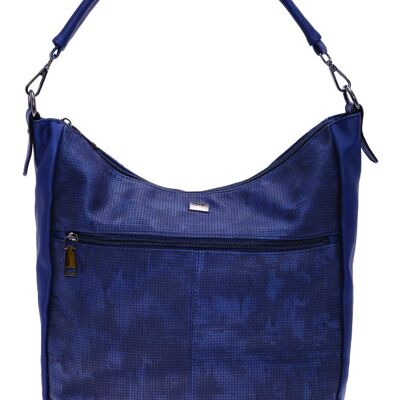 Bernardo Bossi shoulder bag "Perforated Diversity" in blue
