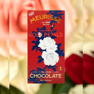Dark chocolate with Rose Petals