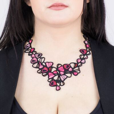 Pink Dhalia Necklace