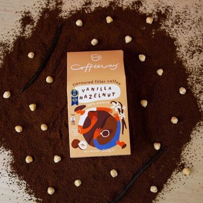 Coffeeway gemahlener Kaffee mit Vanille-Haselnuss-Geschmack