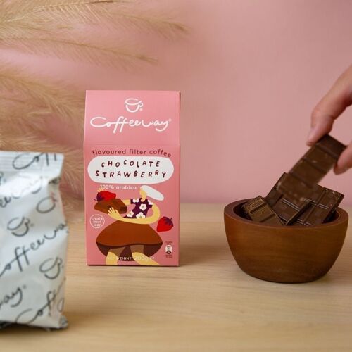 Coffeeway Chocolate Strawberry Flavoured Ground Coffee