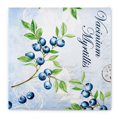 Napkin Bärbel in blue from Linclass® Airlaid 40 x 40 cm, 50 pieces