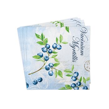 Serviette Bärbel en bleu de Linclass® Airlaid 40 x 40 cm, 50 pièces 3