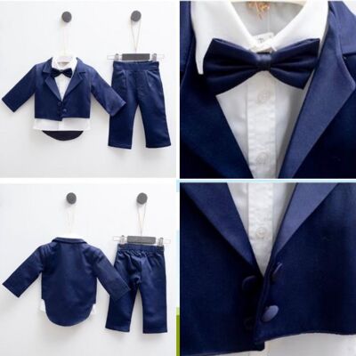 A Pack of Two Sizes Navy Colour Girl's and Boy's Special Day Outfit