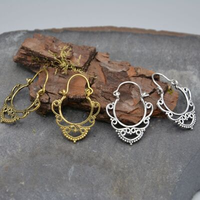 Boucles d'oreilles pendantes "MAITRI"