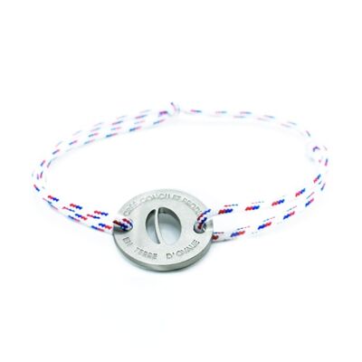 White tricolor bracelet - Ovalie Original