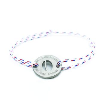 Bracelet tricolore blanc - Ovalie Original 1
