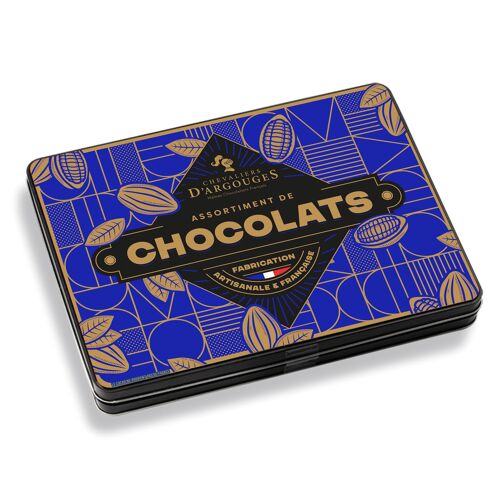 COFFRET TRADITION - ASSORTIMENT DE CHOCOLATS NOIR 70%, LAIT 33%