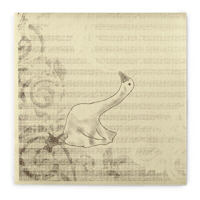 Napkin goose dinner in champagne from Linclass® Airlaid 40 x 40 cm, 50 pieces