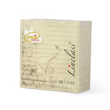 Serviette de table oie au champagne en Linclass® Airlaid 40 x 40 cm, 50 pièces 5