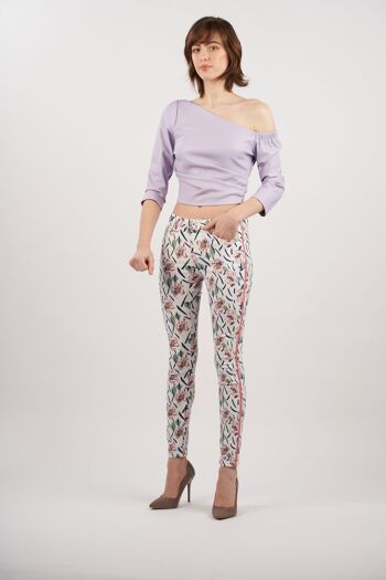 Pantalon imprimé fleurs - Ange 3