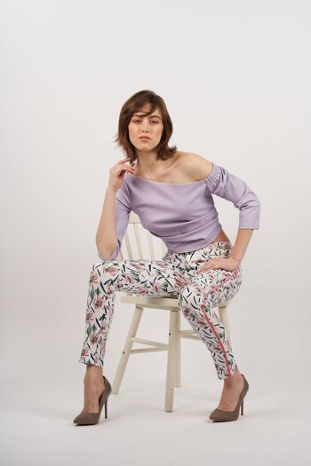 Pantalon imprimé fleurs - Ange 4