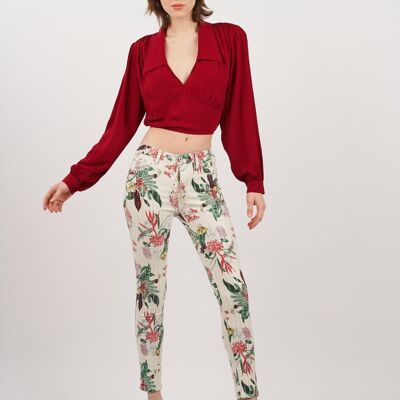 Vegetal print pants - Asia