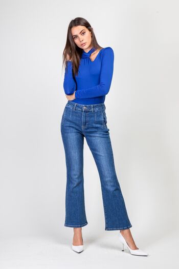 Jean bleu flare taille haute - Betsy 2