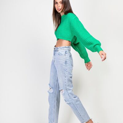 Jeans strappati a vita alta - Jul