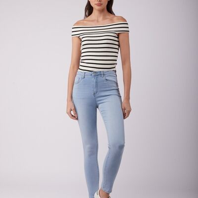 High-waisted stretch jeans - Dona