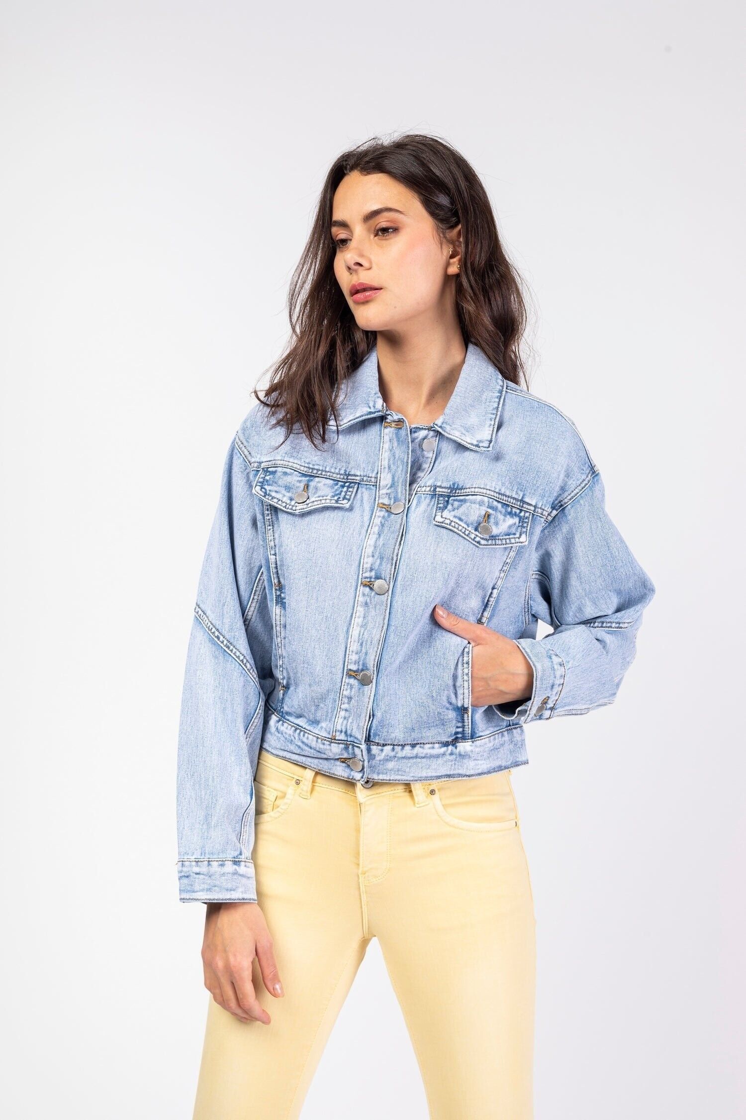 Oversized denim jacket store wholesale