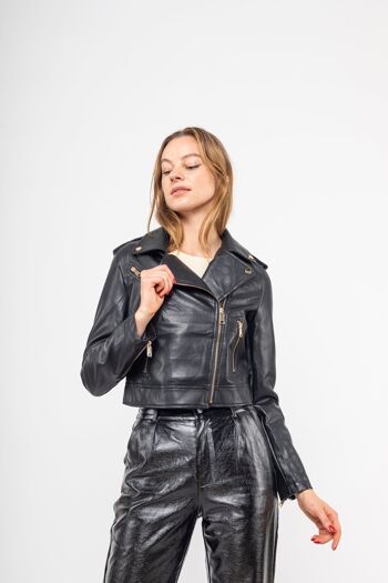 Veste biker crop simili - Bady 5