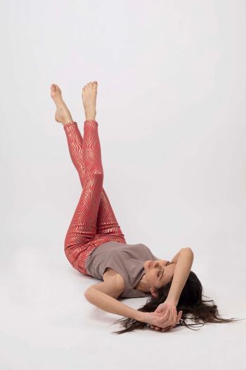 Pantalon imprimé rouge - Solène 3