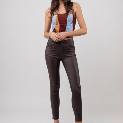 Coated push-up pants - Naomi