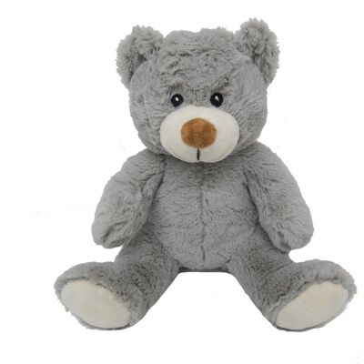 Bouillotte peluche ours gris