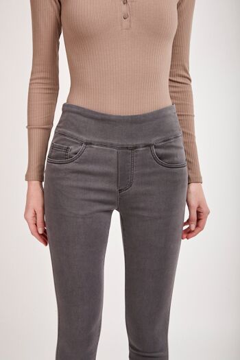 Jogg jean taille haute à enfiler - Carisa 4