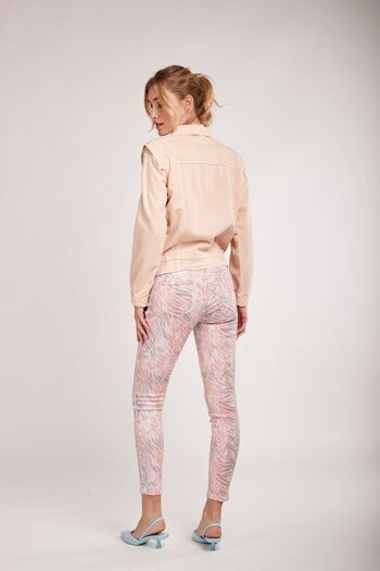 Pantalon imprimé vague rose - Christine 2