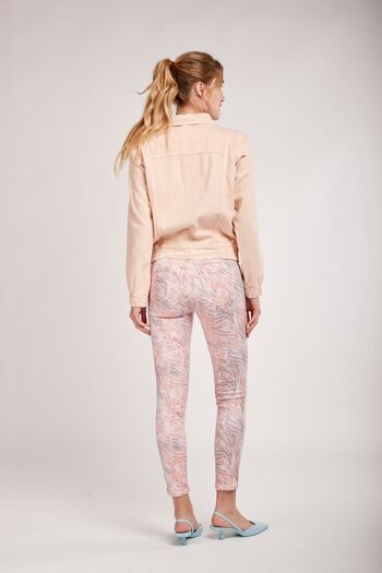 Pantalon imprimé vague rose - Christine 4