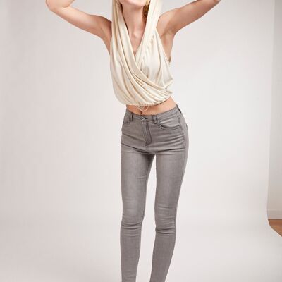 High waist skinny jeans - Moa