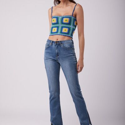 Straight jeans with slit - Marya
