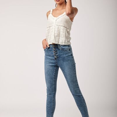 Jeans slim con bottoni - Maxa