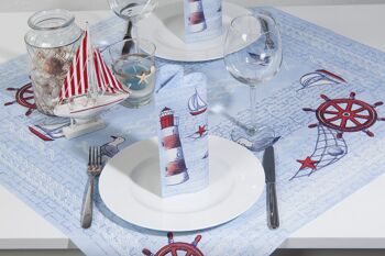 Serviette de table brise marine en bleu de Linclass® Airlaid 40 x 40 cm, 50 pièces 6