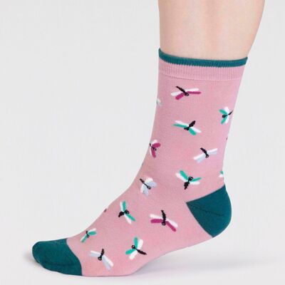 Cece Organic Cotton Bug Socks - Petal Pink