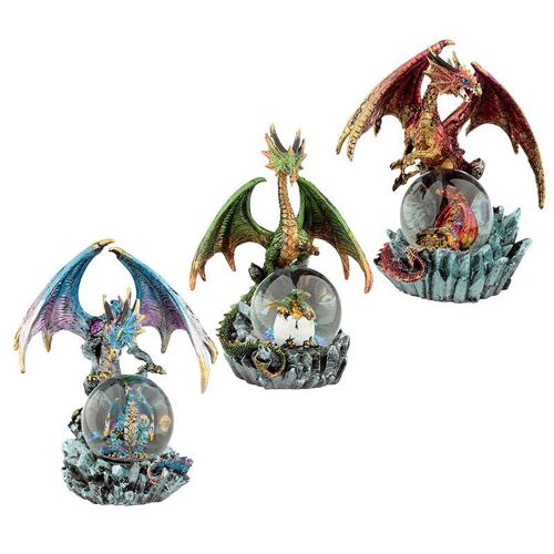 Dark Legends Crystal Orb Dragon Mother Snow Globe