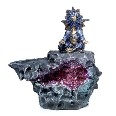 Elements Yoga Dragon LED Crystal Cave Ashcatcher Bruciatore di bastoncini di incenso