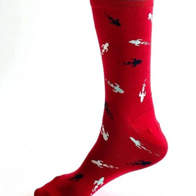 Cielo Space Bamboo Socks - Red