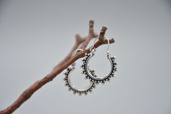 Boucles d'oreilles créoles argent "SATYA" 4