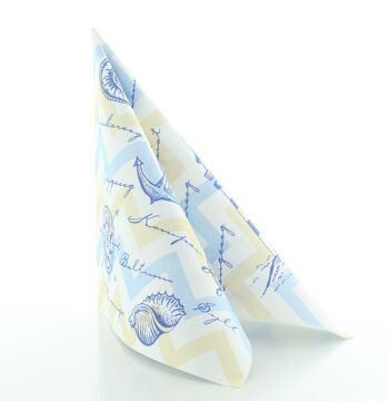 Serviette Maritime en bleu de Linclass® Airlaid 40 x 40 cm, 50 pièces 7