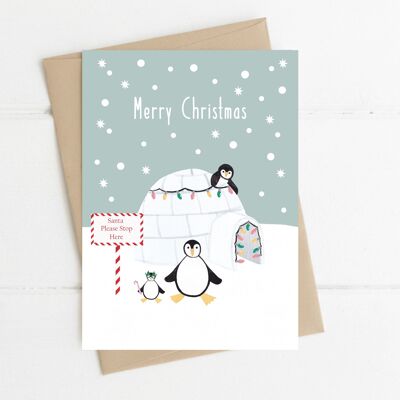 Penguin Christmas card