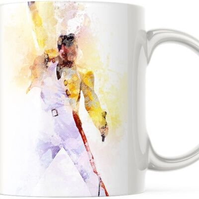 Brightly Coloured Freddy Mercury  Ceramic Coffee/Tea Mug/Cup