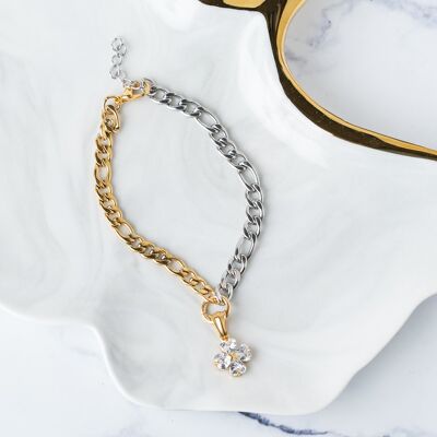 Anklet chain with crystal charm