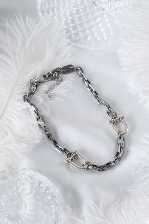 Black chain choker necklace