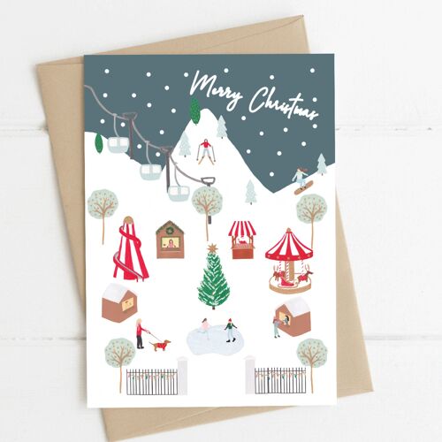 Christmas fair card, Christmas market card