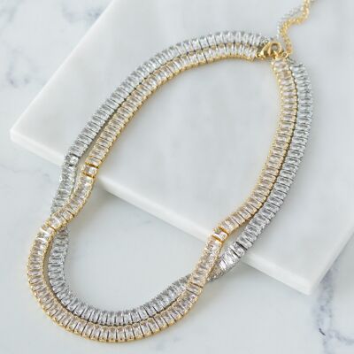 Collier riviera cristal clair zirgon