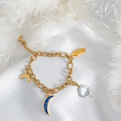 Bracelet en or avec pendentifs