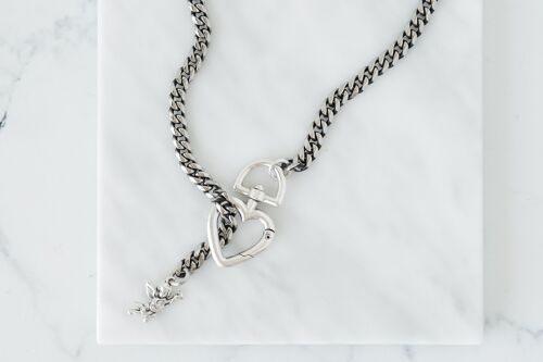 Heart padlock necklace