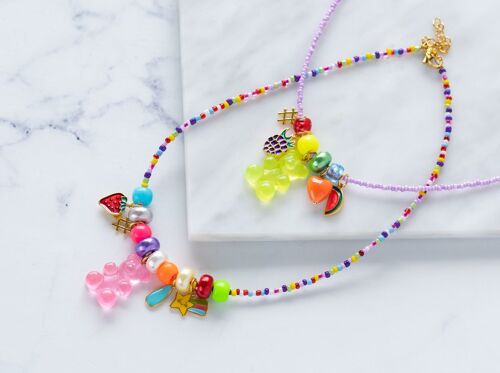 Large teddy bear candy necklace