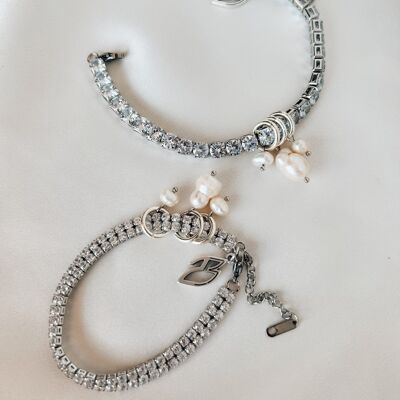 Lucky silver tennis chain bracelets 2023
