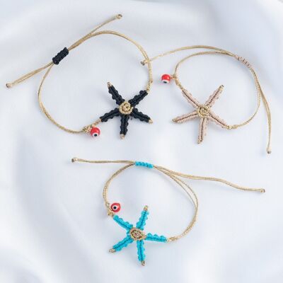 Pulseras macrame estrellas de mar